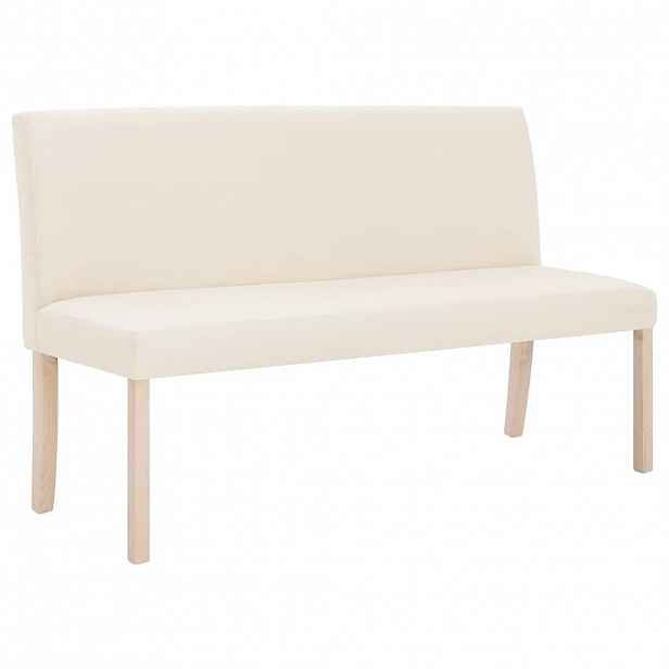 vidaXL Lavice 139,5 cm krémová polyester