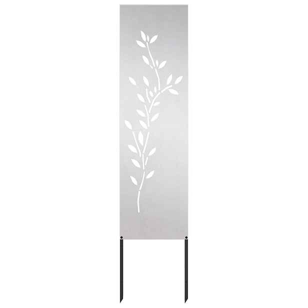 vidaXL Soukromí na zahradě Stříbrná 32 x 140 cm Nerezová ocel