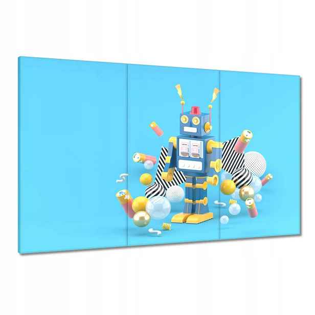 Obrazy 120x80 Modrý robotický robot
