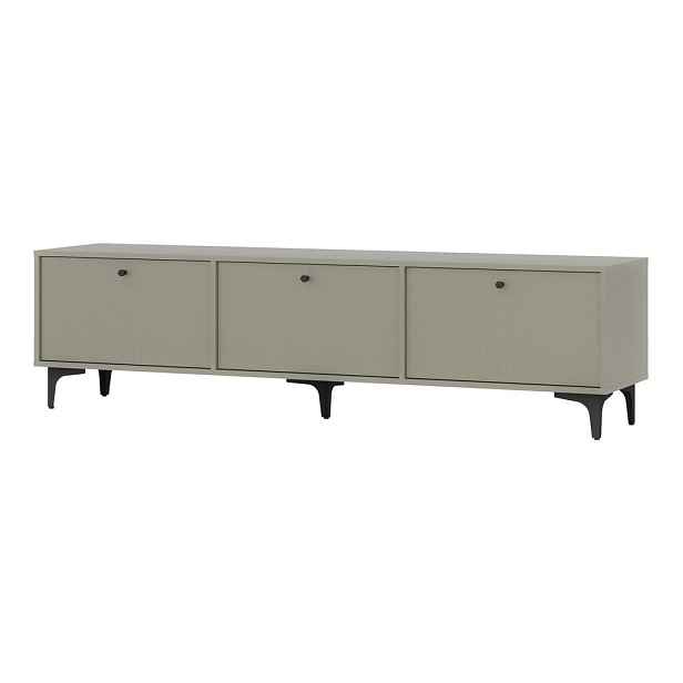 MASSENO TV STOLEK TORINO, 180x40,8x48,5 cm se 3 dvířky, světle zelený