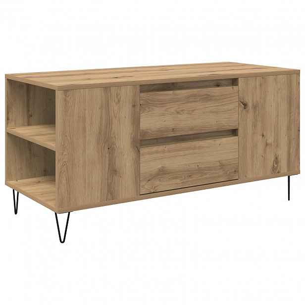 vidaXL Konferenční stolek Artisanový dub 102 x 44,5 x 50 cm