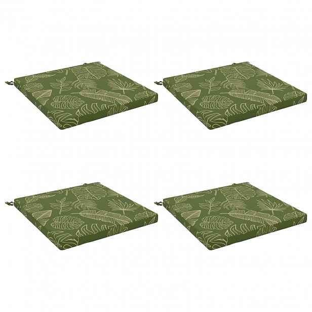 vidaXL Polstry ve 4 kusech SOEST 4 ks 100% polyester Listový design