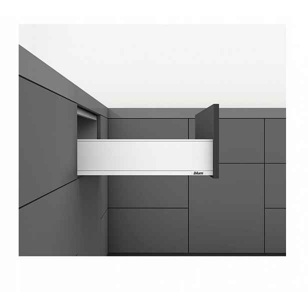 Blum 770K3002S boční strany zásuvky o výšce K NL300 mm, hedvábně bílá matná barva