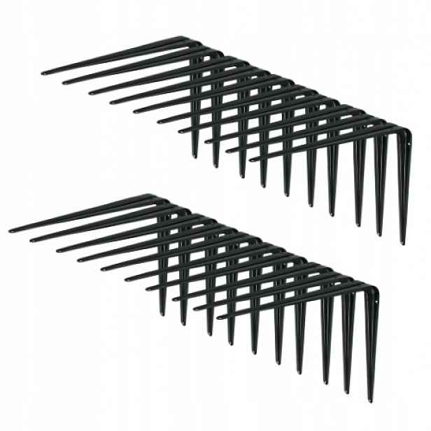 Černá konzole na polici 400 x 450 mm konzolová podpěra pro loftovou nástěnnou polici