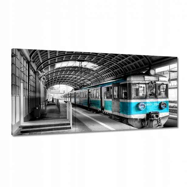 Obrazy 120x60 Tyrkysový vlak Pkp