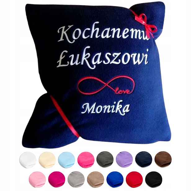 Personalizovaný dárek na Valentýna pro přítele manžela, Polštář, výšivka