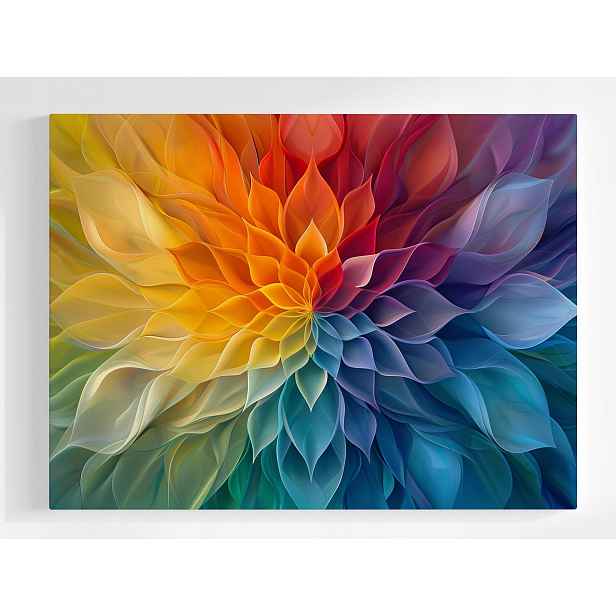 Plakát Mandala Květina Abstrakce Duha DEKORACE100x75