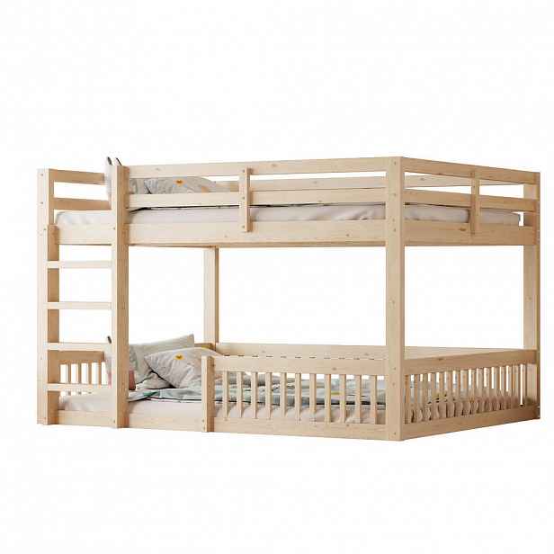 CHICFURN PATROVÁ POSTEL 160/200 cm v přírodní barvě z borovicového dřeva