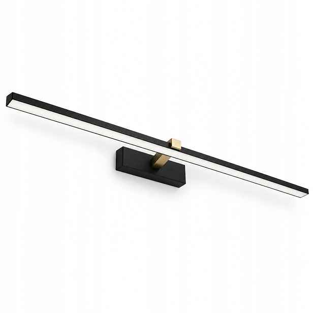 Pro kadeřnický salon Venus 24W 120 cm, nástěnné svítidlo černo-zlaté, Led 4200K