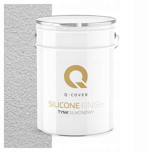 Silikonová Fasádní Omítka Bílá Zlomená Šedá 15 Kg Granulace 1.0 mm F251