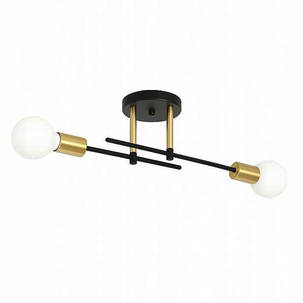 Stropní Závěsná Lampa Dorado Stropní Svítidlo Lustr Koule Led Černo Zlatá 2PL