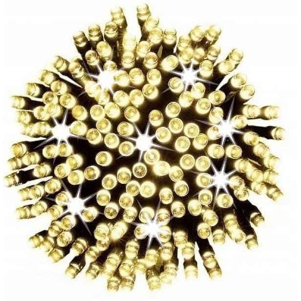 Vánoční Osvětlení Na Stromeček 100LED Pevné Flash Vnější Jiskra Vnitřní Žluté