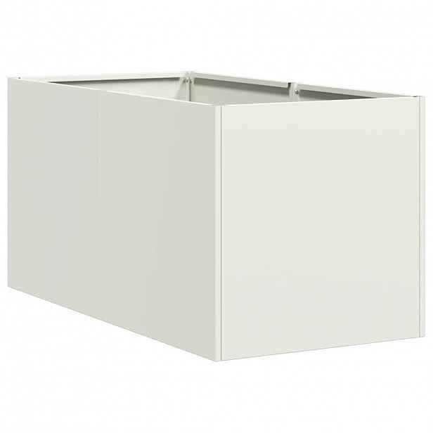 vidaXL Truhlík bílý 40x80x40 cm ocel válcovaná za studena