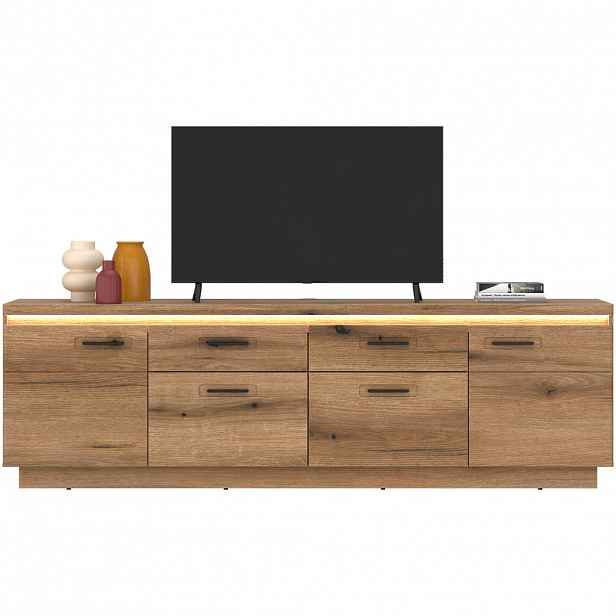 Hom`in KOMODA POD TELEVIZI, barvy dubu, 210/64,4/44,6 cm