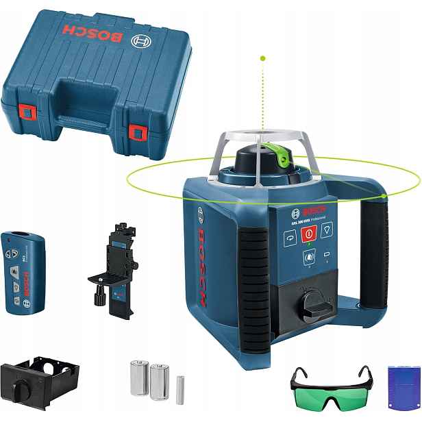 Laserový Nivelátor Bosch Grl 300 Hvg Laser Zelený Laser Rotační Sada