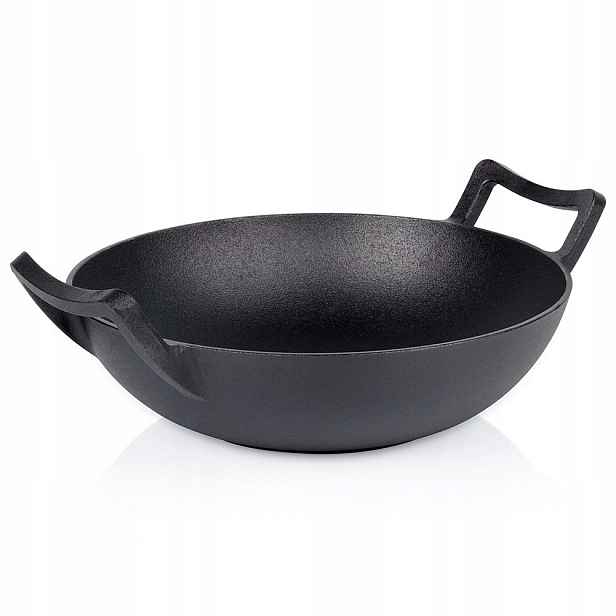 Litinová Wok pánev 32 cm Vilde Cast Line pro indukční troubu