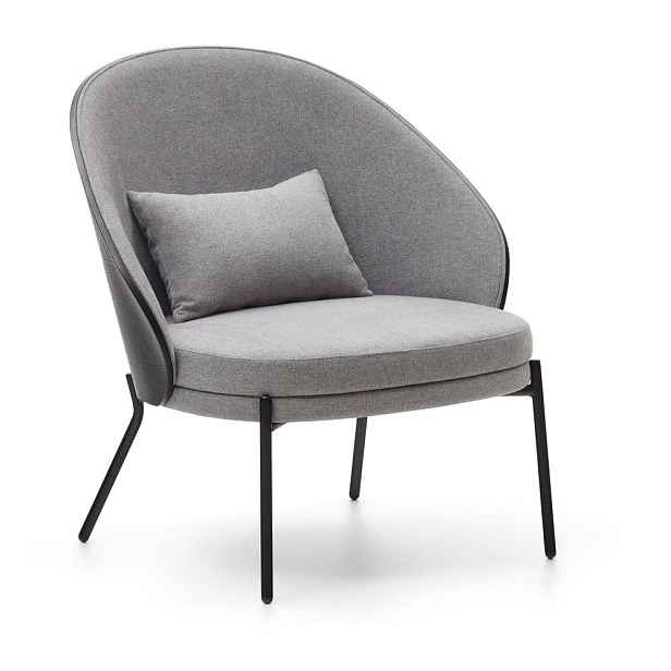 Černo-šedé křeslo Eamy – Kave Home