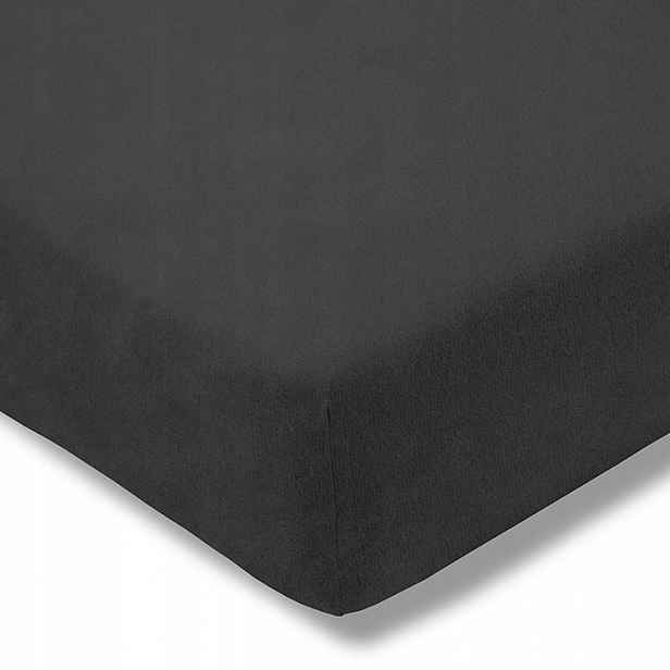 Estella Prostěradlo Velour Antracit 90-100x200