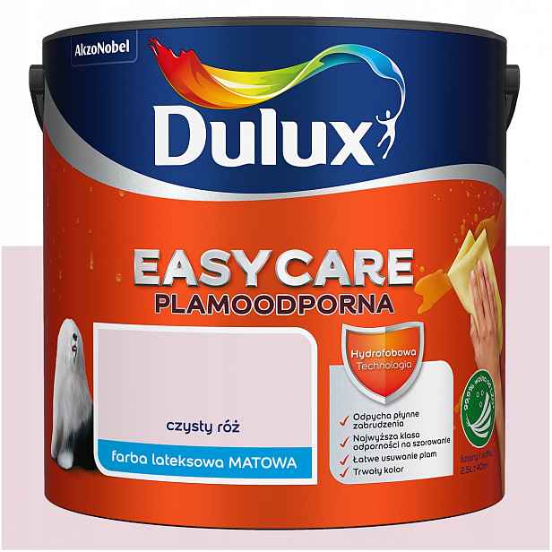 Barva na stěny stropů odolná proti skvrnám Dulux Easycare Čistá růžová 5L