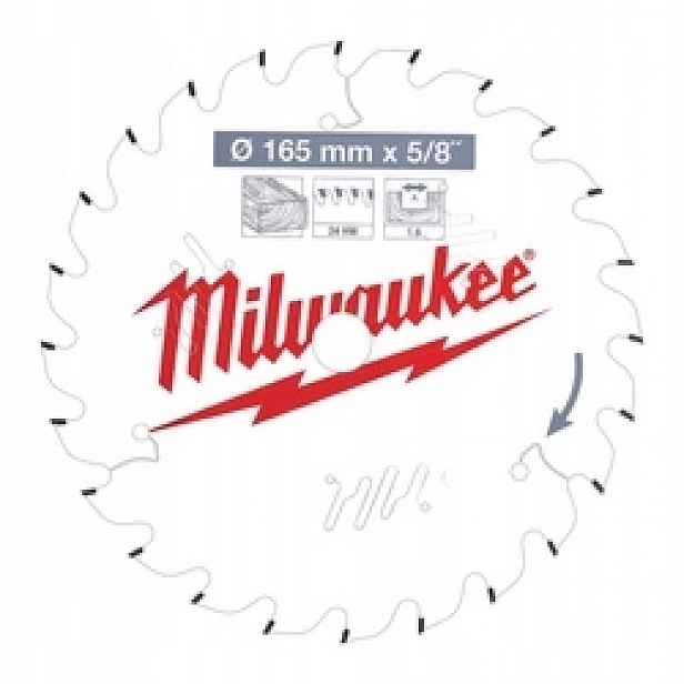 Milwaukee Pilové kotouče pro ruční pily na kotouče 165 mm x 5/8" 24Z Ptfe