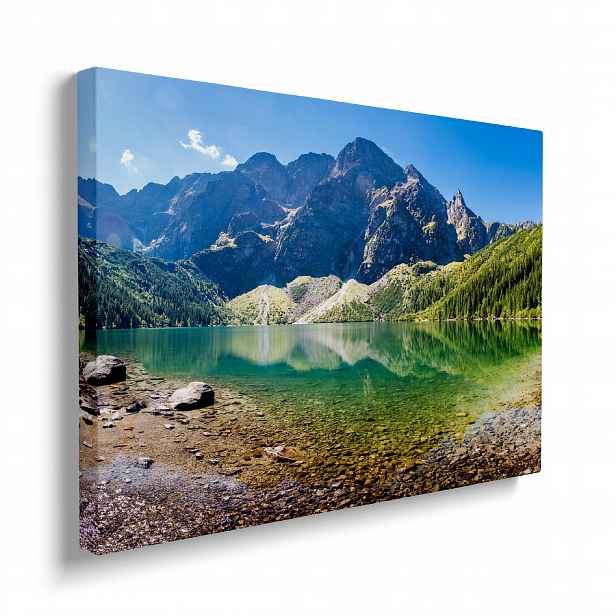 Obraz na plátně Tatry polské hory Zakopané pohled na rybník 70x50 cm