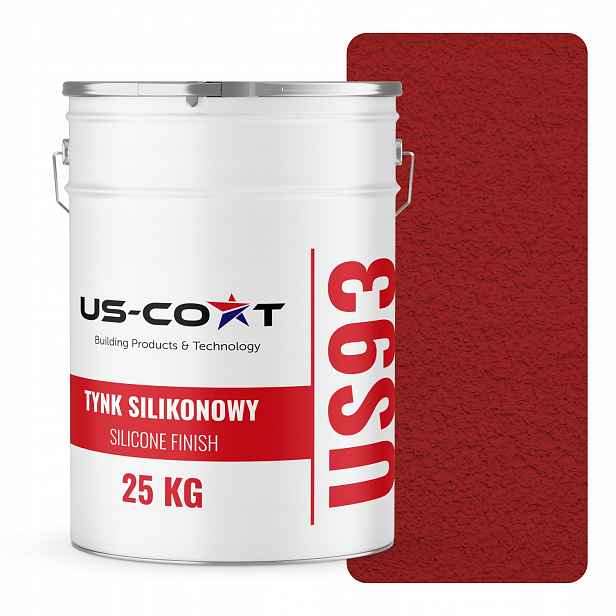 Silikonová Fasádní Omítka Červená RAL3001 25KG Beránek Granulace 1.5mm