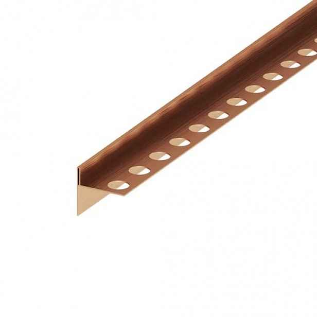 Spádový profil do sprchového koutu "T" Eviso hnědá kartáčovaný, nerez délka 120 cm, výška hrany 11 mm, LSBR0201