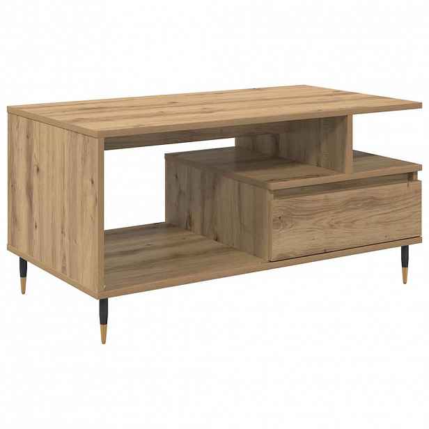 vidaXL Konferenční stolek Artisanový dub 90 x 49 x 45 cm