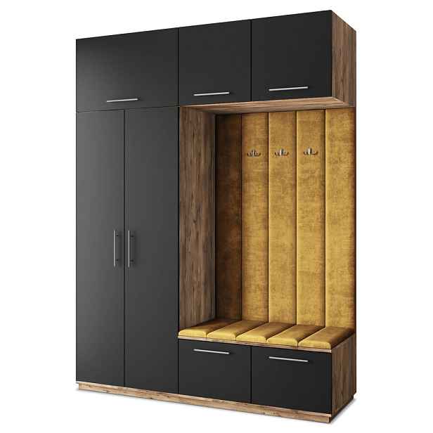 MASSENO MODERNÍ PŘEDSÍŇOVÁ SESTAVA REMA, 180/240/60 cm, dub Lefkas