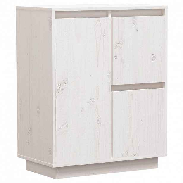 vidaXL Příborník bílý 60 x 34 x 75 cm masivní borové dřevo