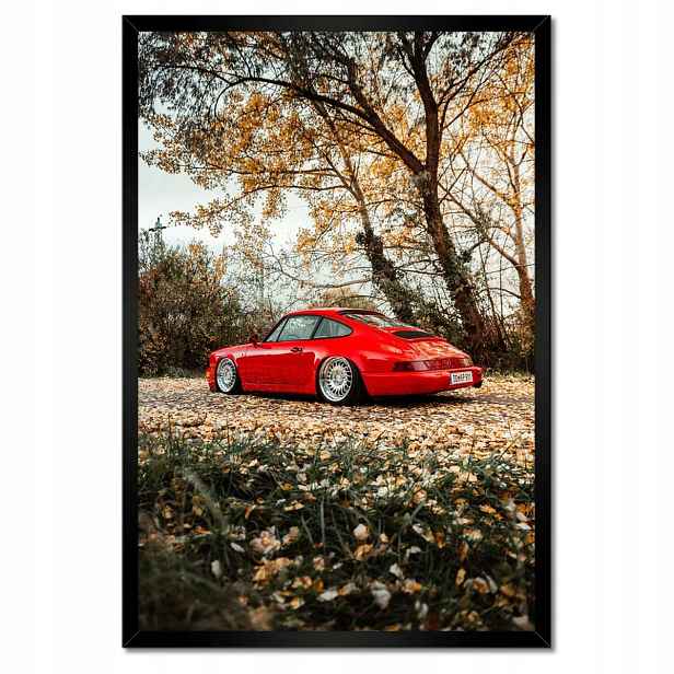 Plakáty v rámu 40x60 Červené Porsche Auto