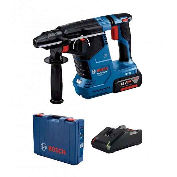 Bosch - 18V AKU vrtací kladivo, 1x aku 5,0 Ah, nabíječka 0611923022