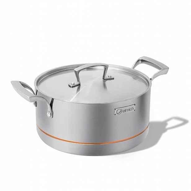 Elmich Pětivrstvý nerezový hrnec Penta Copper s měděným jádrem Ø 24 cm (5L)