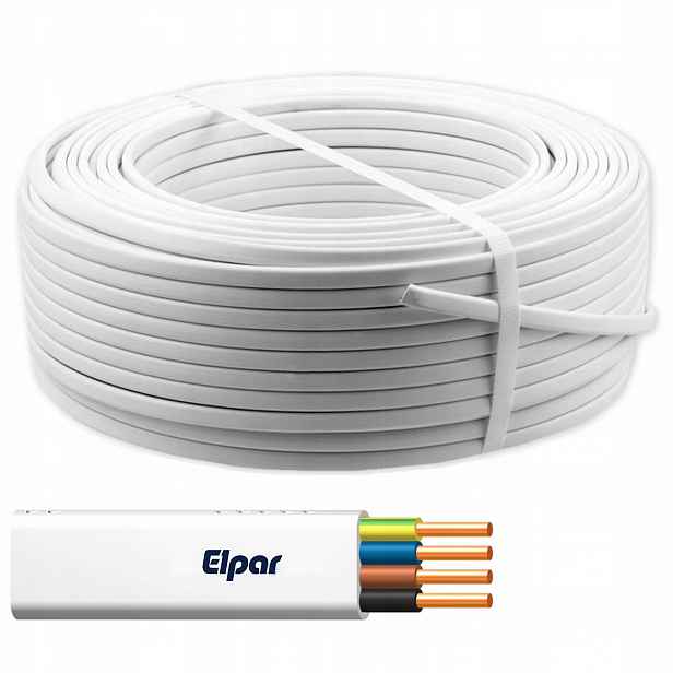 Instalační kabel YDYp 4x2,5 450/750V plochý drát Elpar balení 100 m