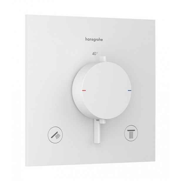Sprchová a vanová baterie Hansgrohe Ecostat Comfort E bez podomítkového tělesa matná bílá 33711700