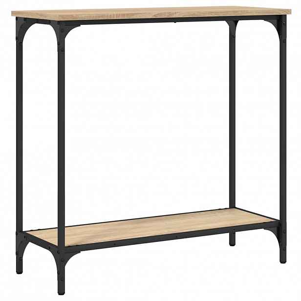 vidaXL Konzolový stolek dub sonoma 75x30,5x75 cm, imitace dřeva