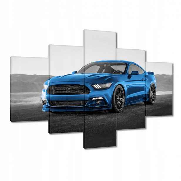 Obrazy 100x70 Modrý Ford Mustang