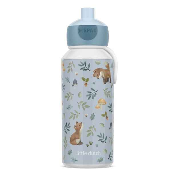 Světle modrá plastová dětská lahev 400 ml Forest Friends by Little Dutch – Mepal