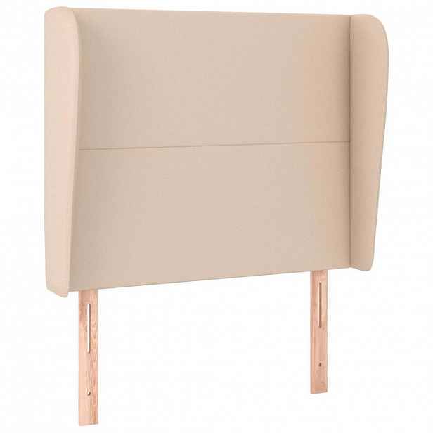 vidaXL Čelo postele typu ušák cappuccino 83x23x118/128 cm umělá kůže