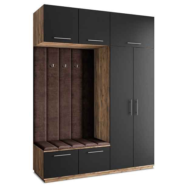 MASSENO MODERNÍ PŘEDSÍŇOVÁ SESTAVA REMA, 180/240/60 cm, dub Lefkas