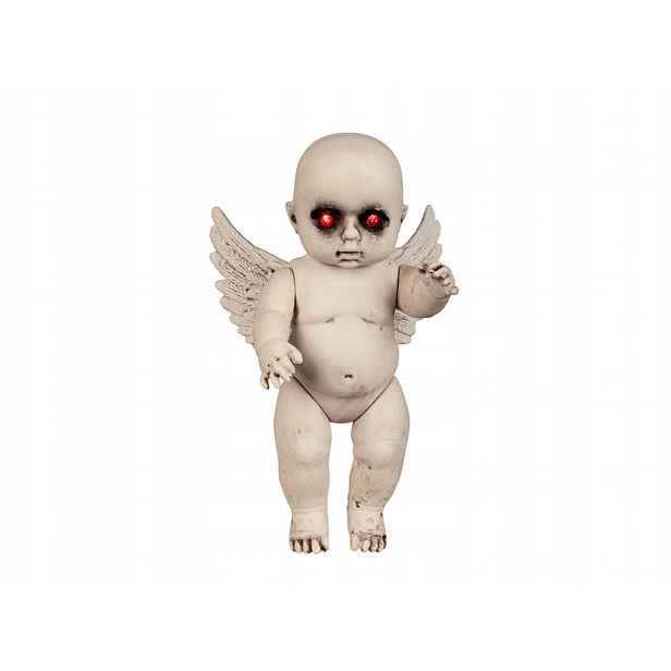 Dekorace anděl s svítícíma očima Halloween