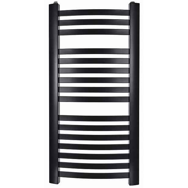 Koupelnový radiátor s žebříkem Vinolli Caro vodní 424 W Černý 95x48 cm