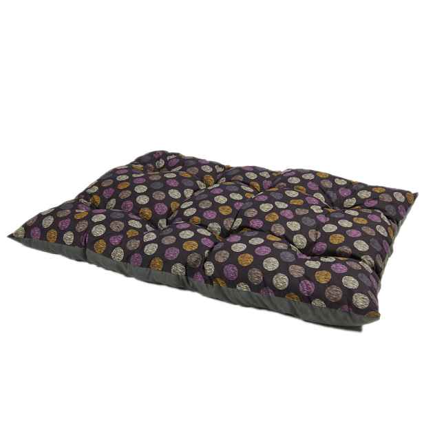 TOP Multifunkční polštář velikost XXL 135x90 - Fialová kolečka/Šedý