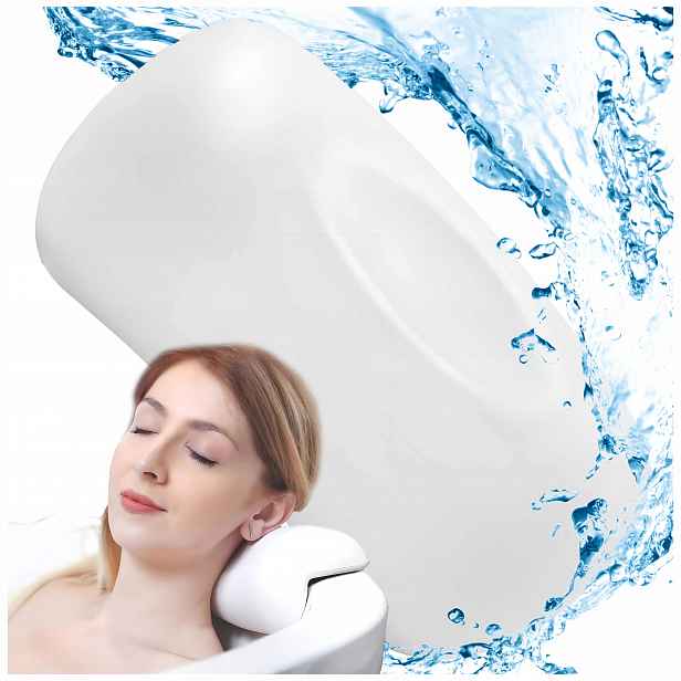 Voděodolná Polštář do koupele podhlavník Spa s přísavkami, bílá