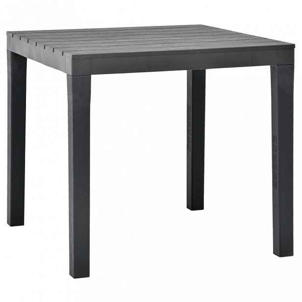 Zahradní stůl 78 x 78 x 72 cm plast Antracit