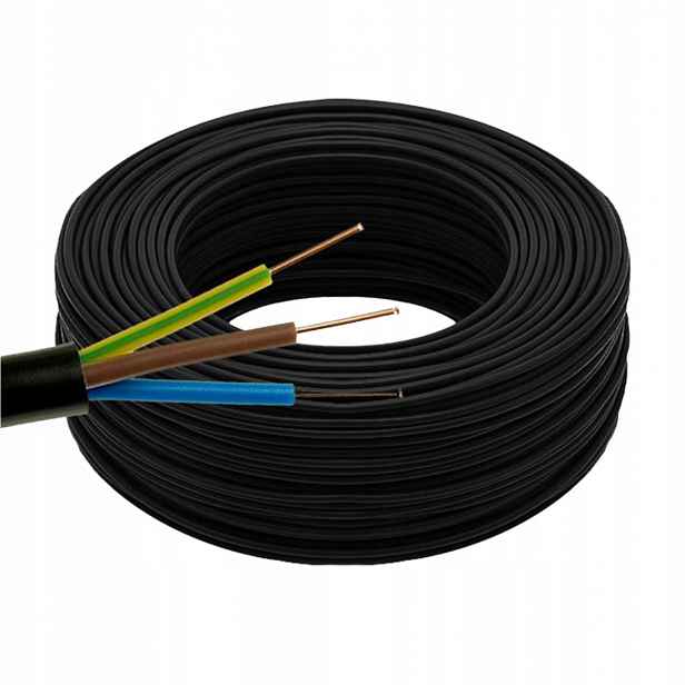 Kabel Zemní kulatý elektrický, zemní Yky 3 x 1,5 Elpar 100M