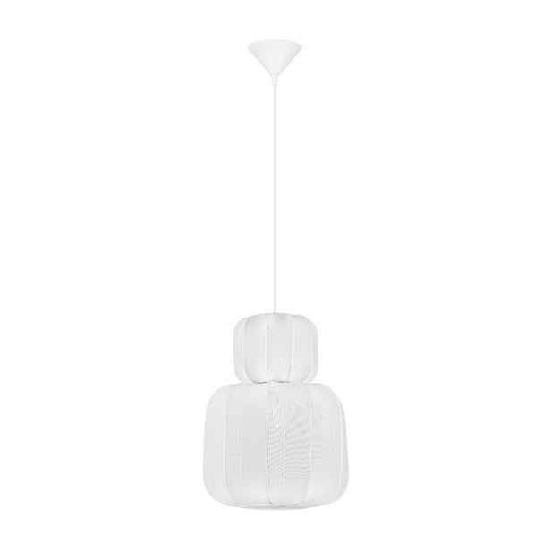 Matně bílé látkové závěsné svítidlo ø 28 cm Delina – Nova Luce