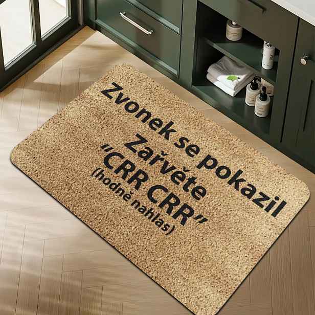 TEMU 1 ks Hnědá podložka s zábavným vzorem, Vítací rohožka k vchodu, Protiskluzová a pratelná v pračce, Univerzální pro vnitřní i venkovní použití -