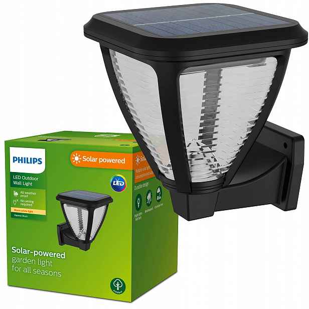 Zahradní Led lampa Fasádní solární svítidlo Vapora 1,5W Senzor Philips