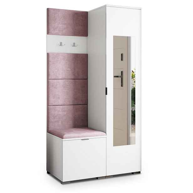 MASSENO MODERNÍ PŘEDSÍŇOVÁ SESTAVA VIRA, 95/181/51 cm, bílá